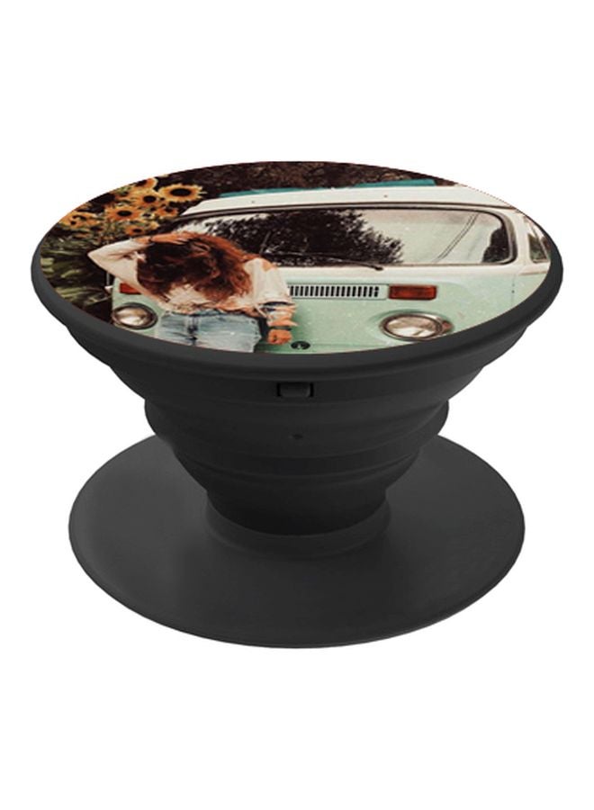 BP Girl Printed Pop Socket Phone Holder Green/Brown/Black - Image 1