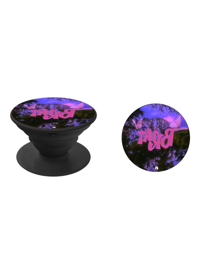 بي بي حامل هاتف بوب سوكيت مطبوع بتصميم فراشة أرجواني/ وردي/ أخضر - Image 2