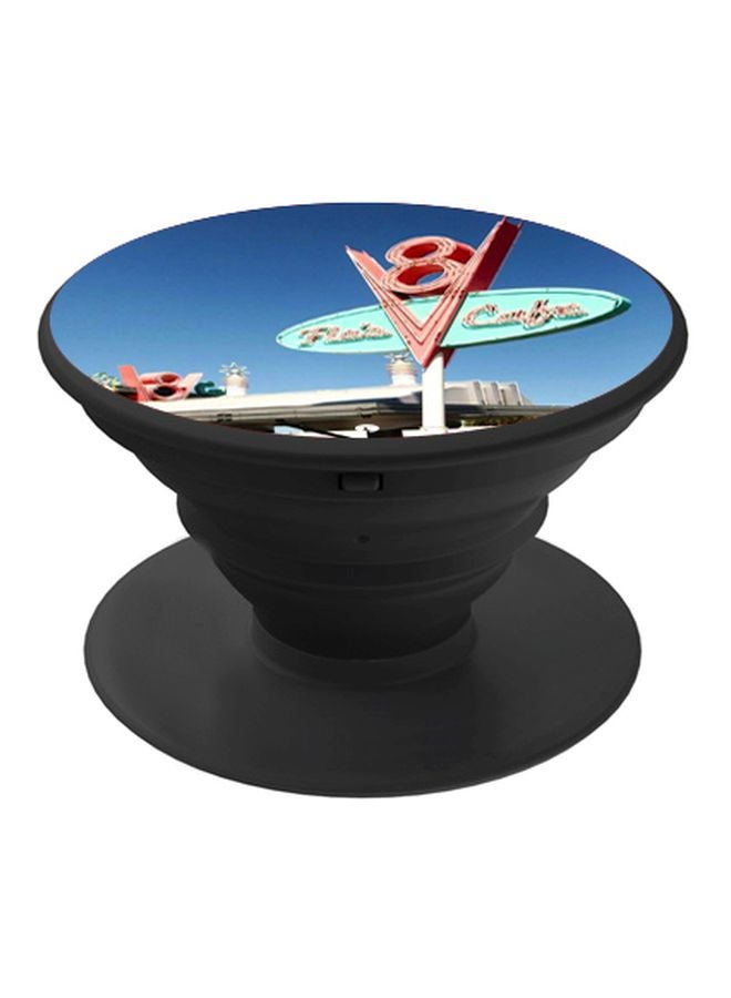 BP City Printed Pop Socket Phone Holder Blue/Pink/Green - Image 1