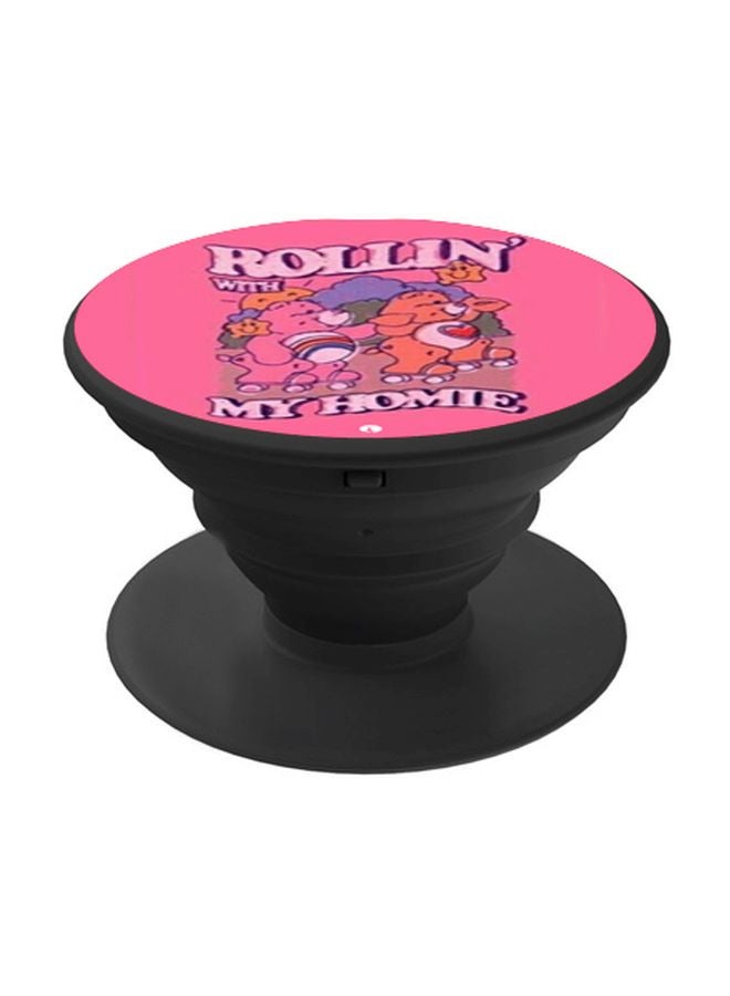 BP Bears Rolling Printed Pop Socket Phone Holder Pink/Orange/Blue - Image 1