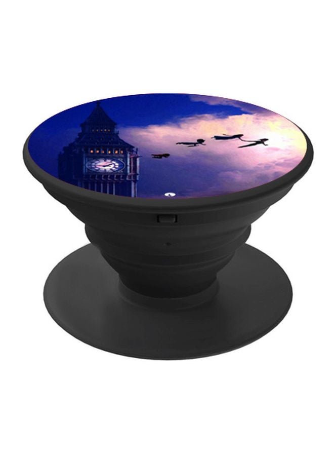 BP Clock Tower Printed Pop Socket Phone Holder Blue/Purple/Yellow - Image 1