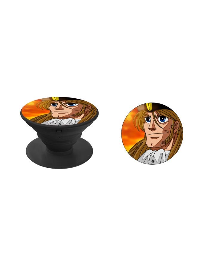 BP Cartoon Character Printed Pop Socket Phone Holder Yellow/Beige/Orange - Image 2