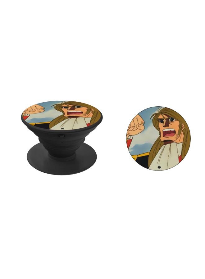 BP Cartoon Character Printed Pop Socket Phone Holder Blue/Brown/White - Image 2