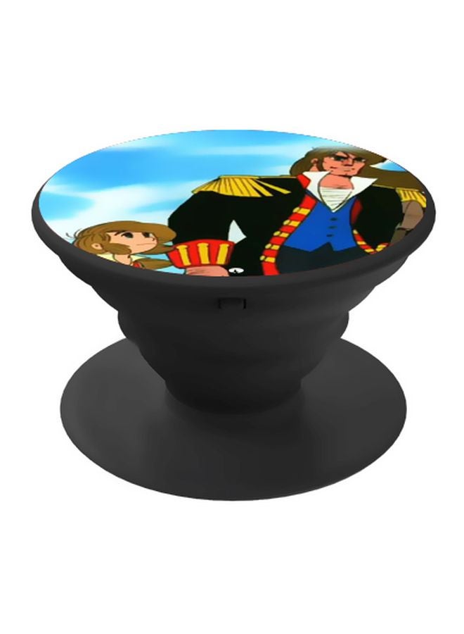 بي بي حامل هاتف بوب سوكيت مطبوع بتصميم شخصية كرتونية أسود/ أصفر/ أزرق - Image 1