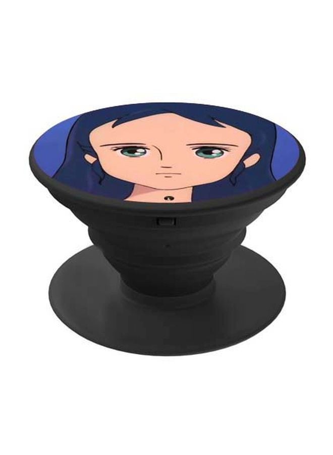 BP Cartoon Printed Pop Socket Phone Holder Beige/Blue/Black - Image 1