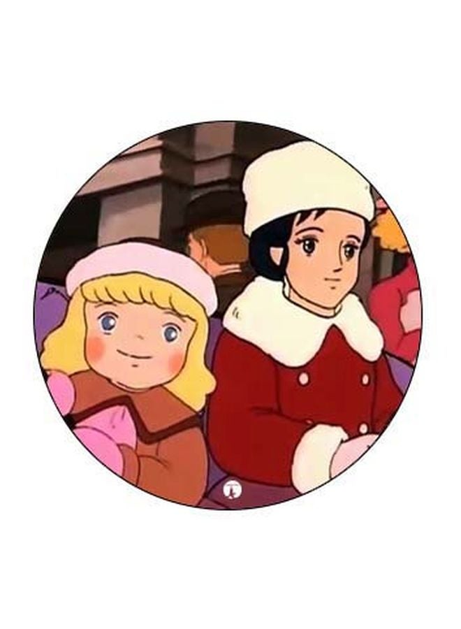 بي بي حامل هاتف على شكل مقبض أصابع منبثق بطبعة رسومات كرتونية أحمر/بيج/أسود - Image 2