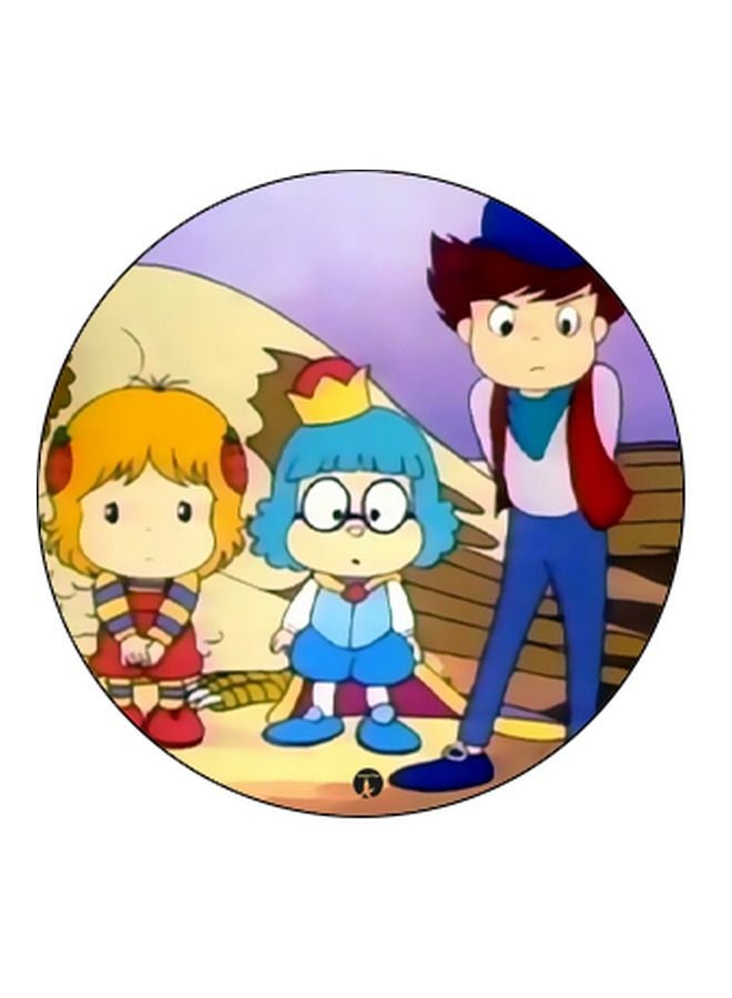 بي بي حامل هاتف على شكل مقبض أصابع منبثق بطبعة رسومات كرتونية أزرق/أصفر/أسود - Image 2