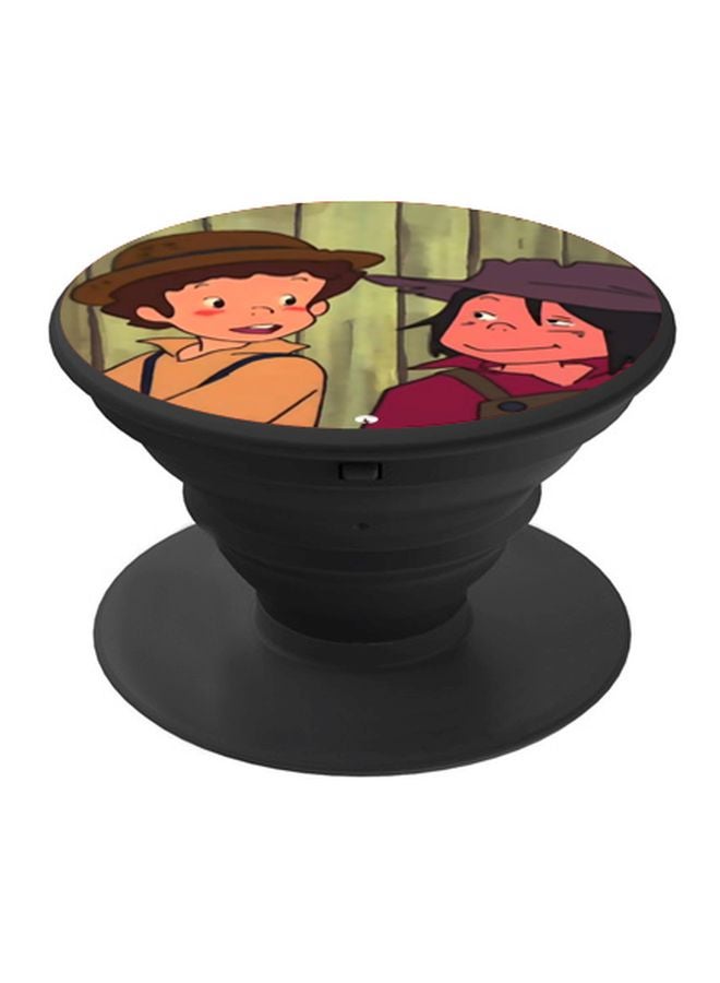 BP Cartoon Printed Pop Socket Phone Holder Beige/Red/Black - Image 1