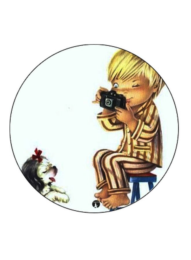 BP Cartoon Printed Pop Socket Phone Holder White/Beige/Black - Image 2