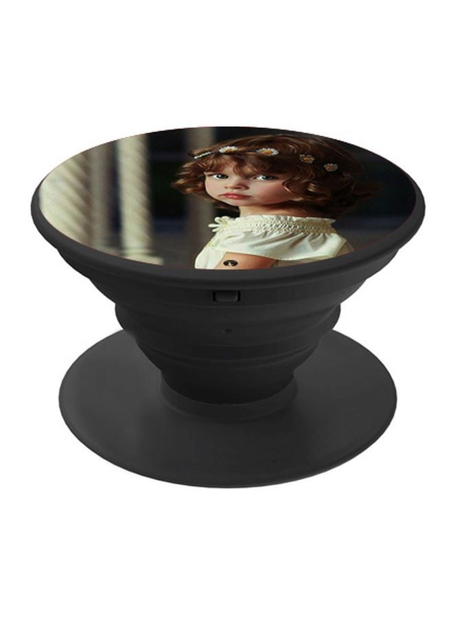 BP Girl Printed Pop Socket Phone Holder Beige/White/Black - Image 1