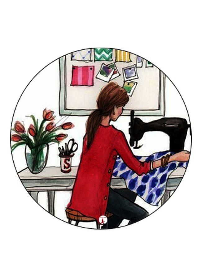 بي بي حامل هاتف بوب سوكيت بطبعة فتاة أبيض/أحمر/أسود - Image 2