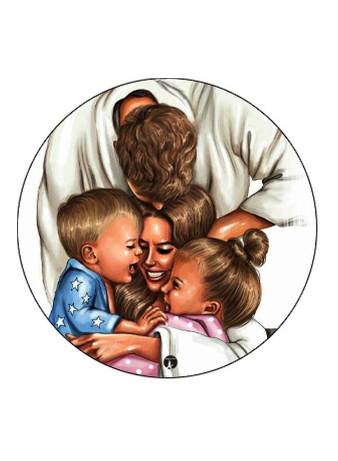 BP Family Printed Pop Socket Phone Holder White/Brown/Black - Image 2