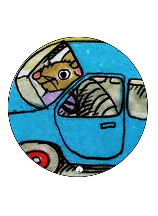 بي بي مسند هاتف بماسكة بوب سوكيت مطبوع برسمة فأر كرتونية أسود/أزرق/رمادي - Image 2