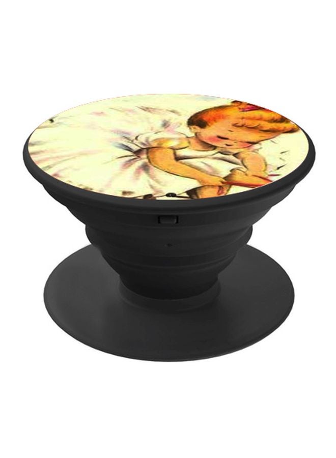 BP Girl Printed Pop Socket Phone Holder Beige/White/Black - Image 1