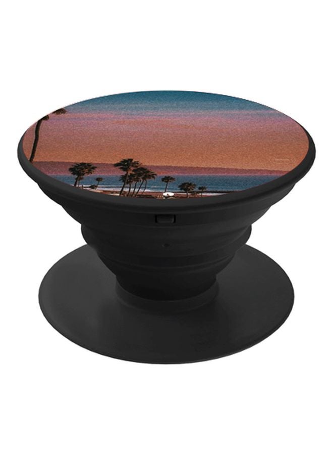 بي بي حامل هاتف بوب سوكيت بطبعة منظر طبيعي الأسود/ الوردي/ الأزرق - Image 1