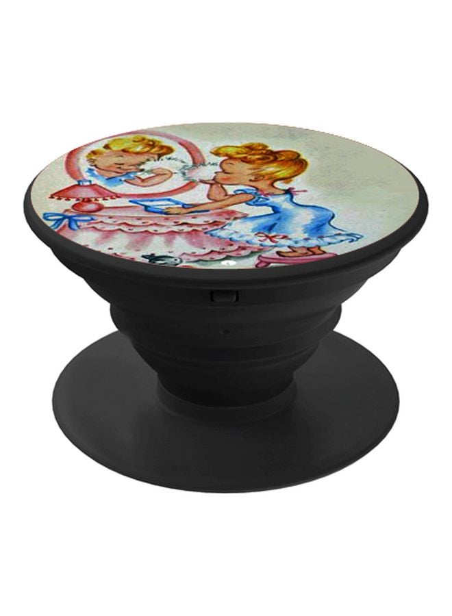 BP Girl Printed Pop Socket Phone Holder Grey/Blue/Black - Image 1