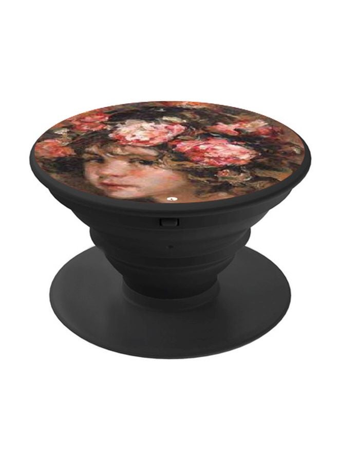 BP Girl Printed Pop Socket Phone Holder Beige/Pink/Black - Image 1