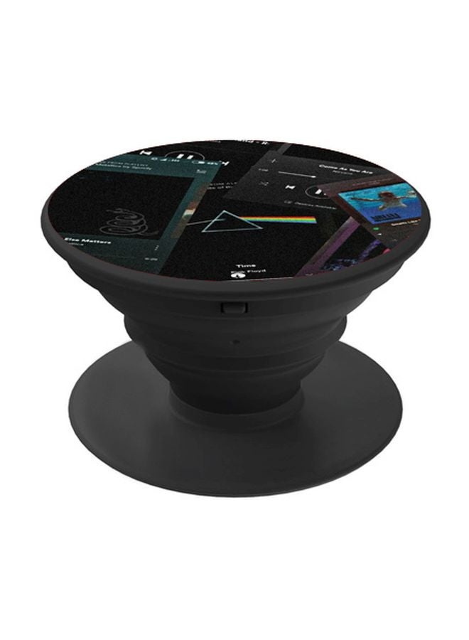 بي بي مسند هاتف بماسكة بوب سوكيت مطبوع برسمة موسيقى الأسود / الأزرق - Image 1