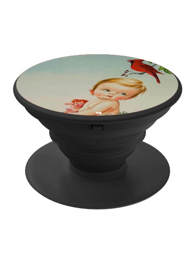 BP Baby And Bird Printed Pop Socket Phone Holder Blue/Red/Beige - Image 1