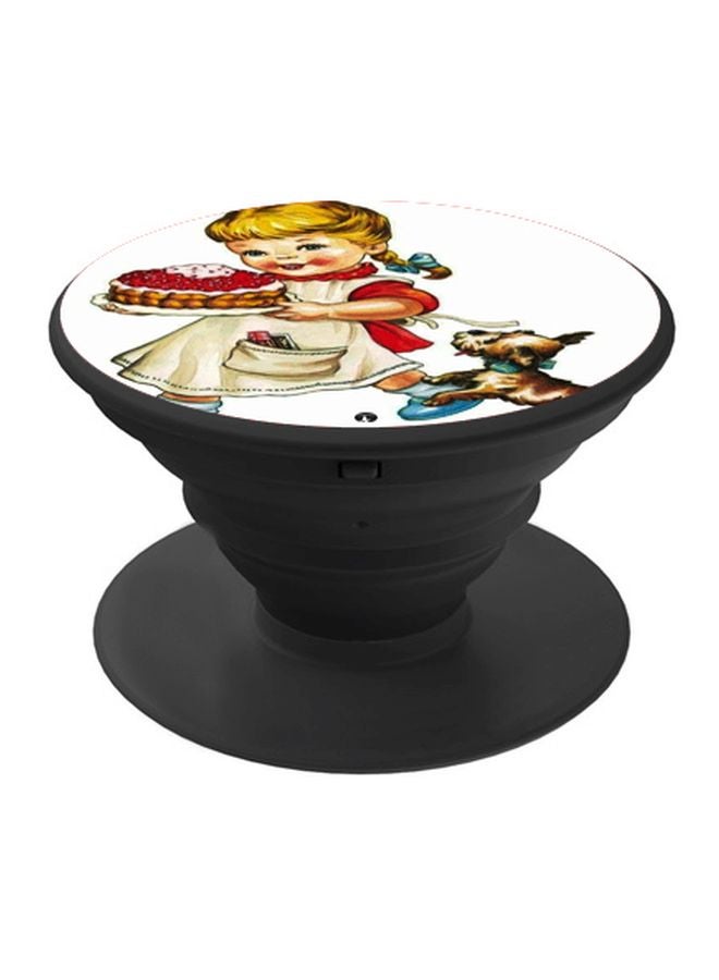 BP Cartoon Character Printed Pop Socket Phone Holder White/Red/Black - Image 1
