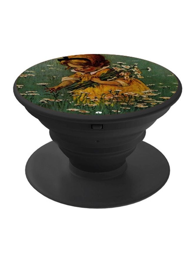 BP Cartoon Character Printed Pop Socket Phone Holder Green/Yellow/Black - Image 1
