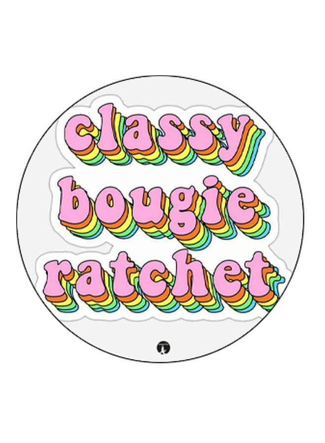 BP Classy Bougie Ratchet Printed Pop Socket Phone Holder White/Pink/Black - Image 2