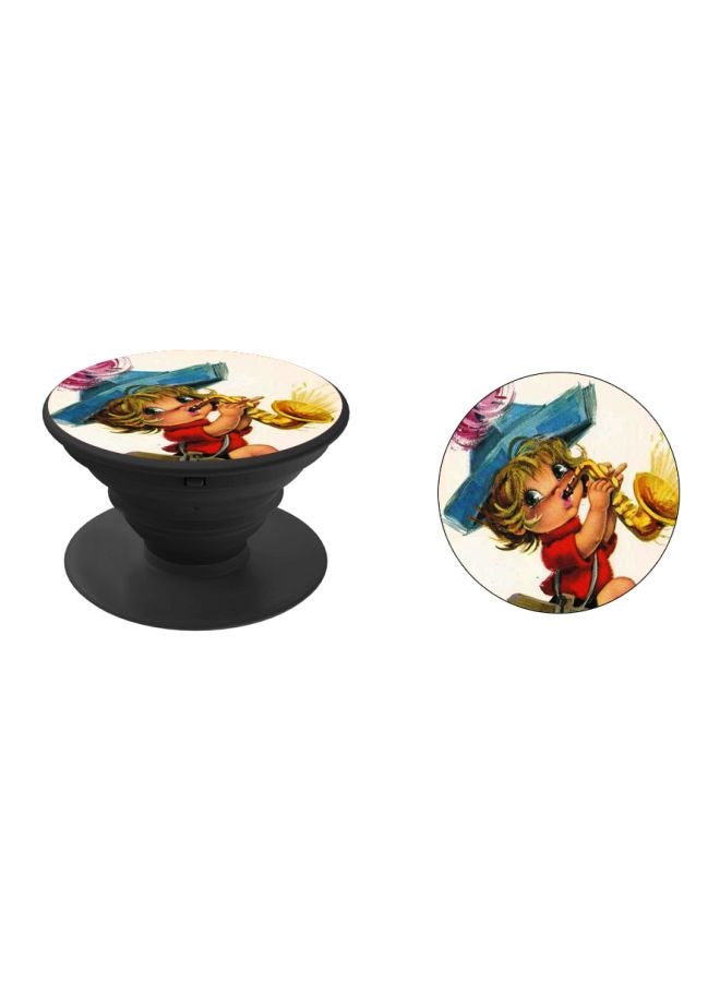 بي بي حامل هاتف بوب سوكيت بطبعة رسمة كرتونية لعازف ساكسفون أحمر / أزرق / أسود - Image 2