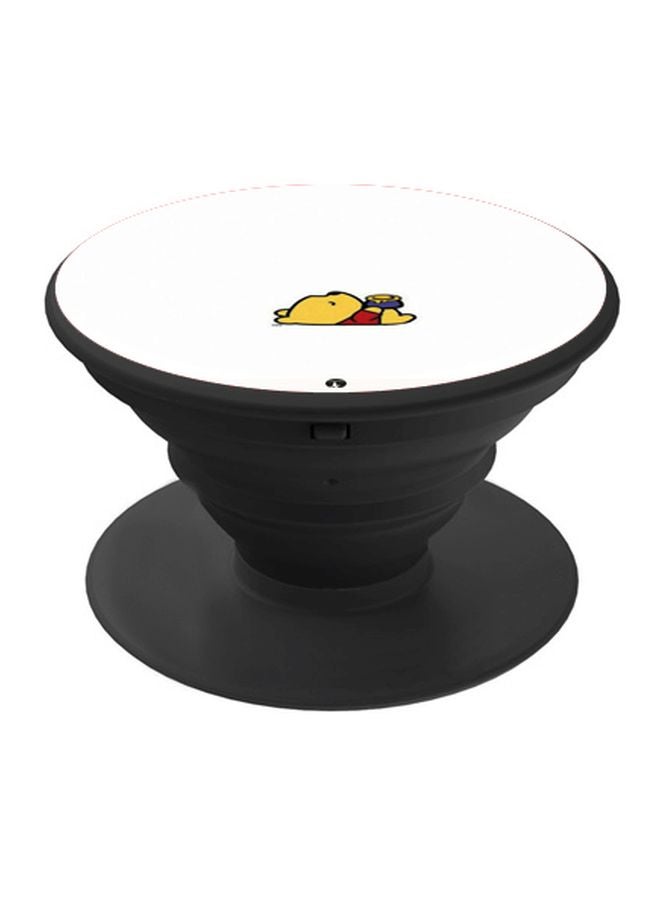 BP Winnie-The-Pooh Printed Pop Socket Phone Holder White/Yellow/Black - Image 1