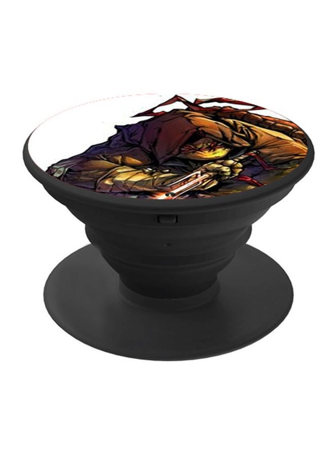 بي بي حامل هاتف بوب سوكيت مطبوع بتصميم شخصية كرتونية بني/أبيض/أسود - Image 1