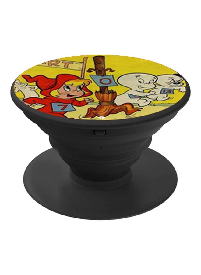 BP Cartoon Printed Pop Socket Phone Holder Yellow/Red/Black - Image 1