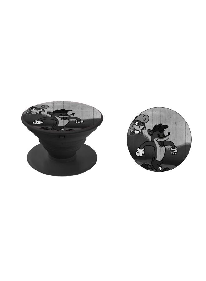 BP Cartoon Characters Printed Pop Socket Phone Holder Grey/White/Black - Image 2