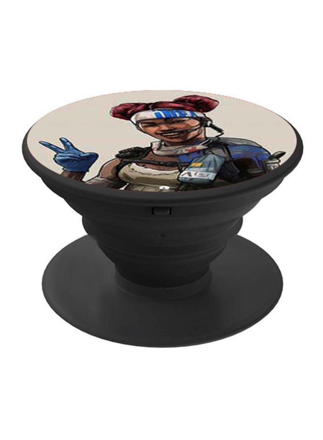 BP Girl Printed Pop Socket Phone Holder Grey/Blue/Black - Image 1