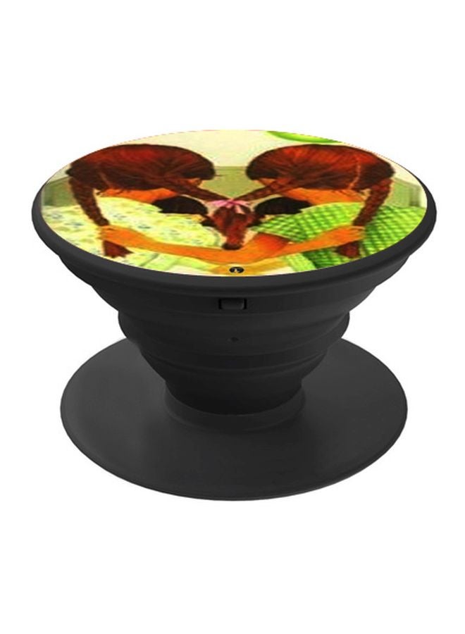 بي بي حامل هاتف بوب سوكيت بطبعة رسوم كرتونية لسحب شعر بتسريحة ذيل الحصان متعدد الألوان - Image 1