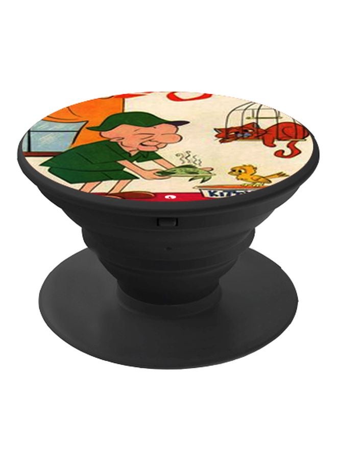 BP Printed Pop Socket Phone Holder Green/Yellow - Image 1