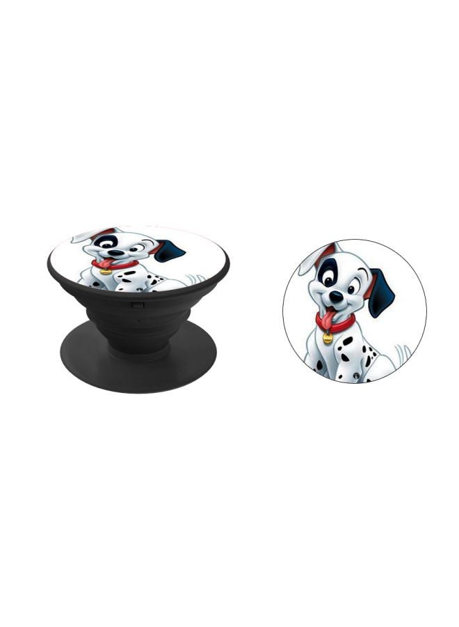 BP Cute Dog Printed Pop Socket Phone Holder Black/White - Image 2