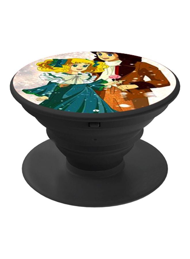 بي بي حامل هاتف على شكل مقبض أصابع منبثق بطبعة رسومات كرتونية متعدد الألوان - Image 1