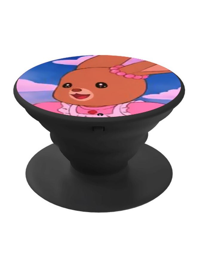 BP Cartoon Printed Pop Socket Phone Holder Blue/Brown/Pink - Image 1