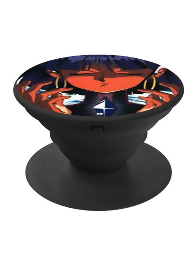 BP Cartoon Printed Pop Socket Phone Holder Brown/White/Blue - Image 1