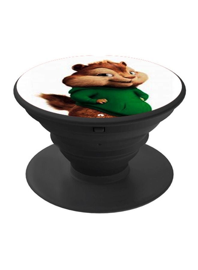 بي بي حامل هاتف على شكل مقبض أصابع منبثق بطبعة رسومات كرتونية أخضر/بني/أسود - Image 1