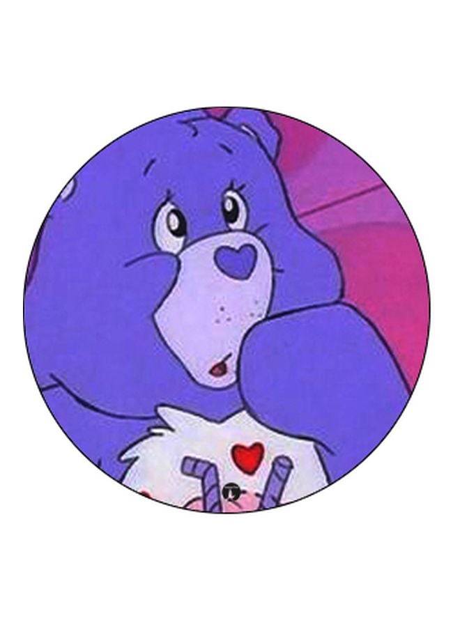 بي بي حامل هاتف على شكل مقبض أصابع منبثق بطبعة رسومات كرتونية الأرجواني/ الوردي/ الأسود - Image 2