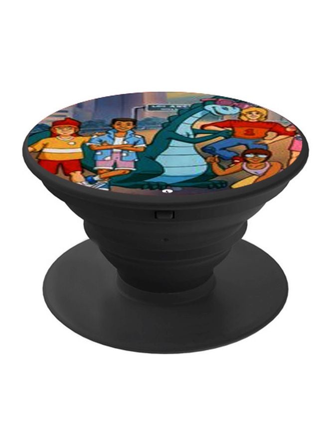 بي بي حامل هاتف على شكل مقبض أصابع منبثق بطبعة رسومات كرتونية متعدد الألوان - Image 1