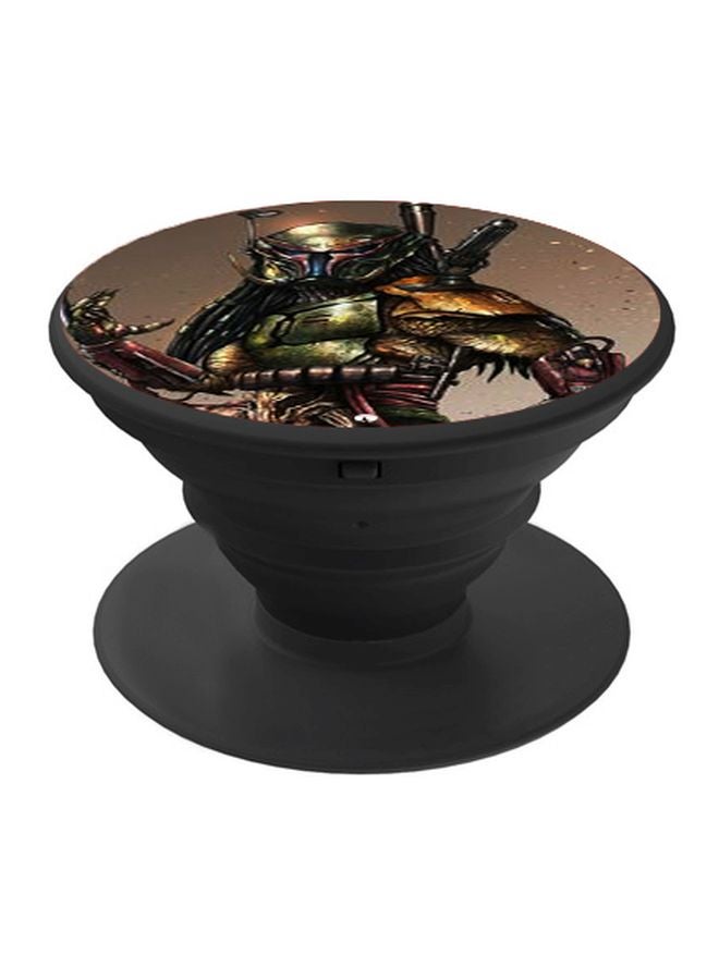 BP Cartoon Printed Pop Socket Phone Holder Brown/Gold/Black - Image 1