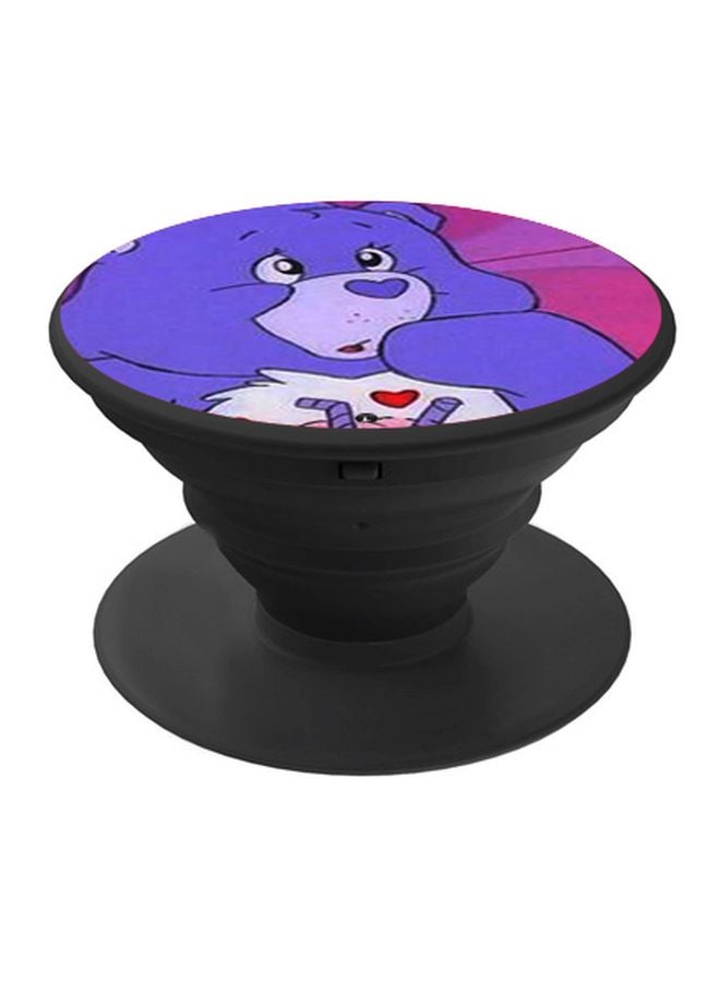 بي بي حامل هاتف على شكل مقبض أصابع منبثق بطبعة رسومات كرتونية الأرجواني/ الوردي/ الأسود - Image 1