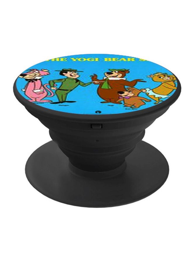 BP Cartoon Printed Pop Socket Phone Holder Blue/Brown/Green - Image 1