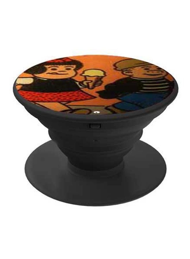BP Cartoon Character Printed Pop Socket Phone Holder Orange/Red/Black - Image 1