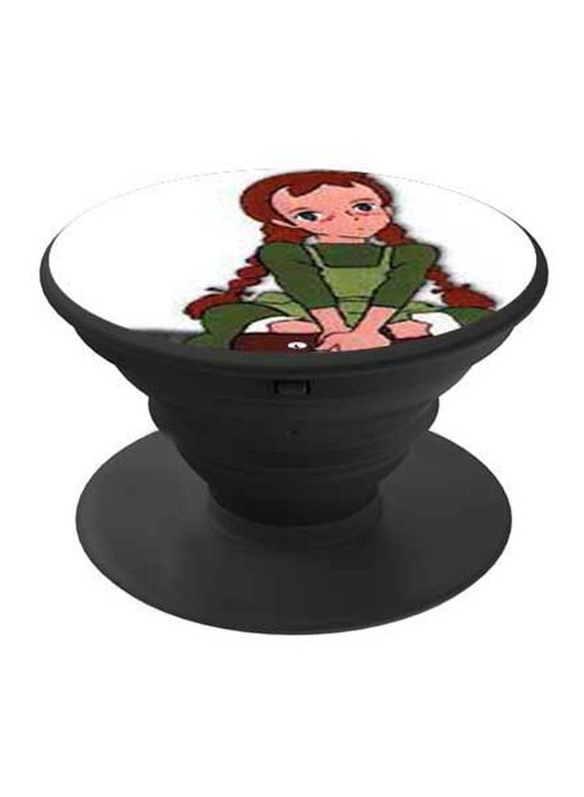 BP Cartoon Printed Pop Socket Phone Holder White/Green/Brown - Image 1