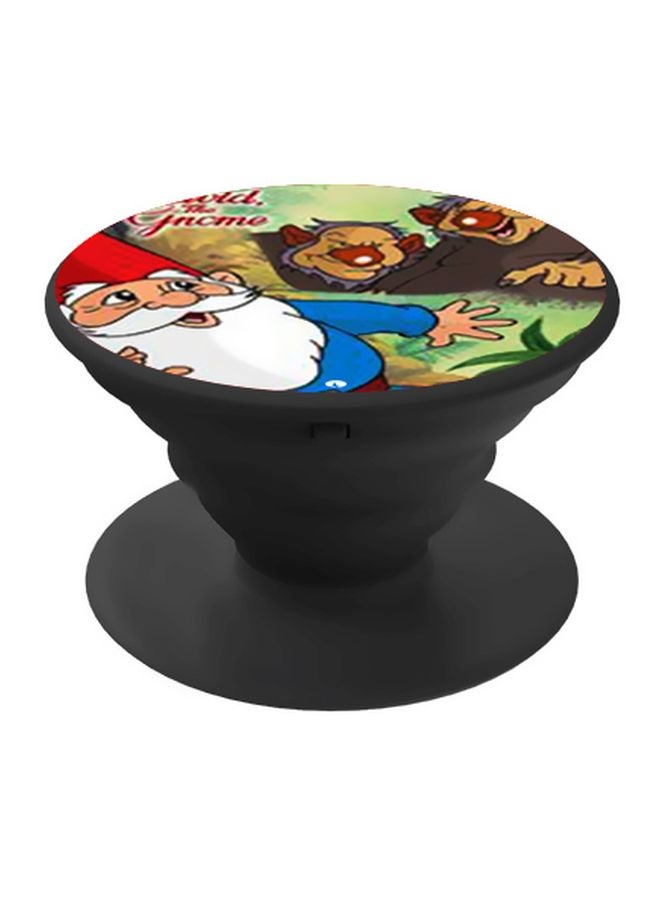 BP Cartoon Printed Pop Socket Phone Holder Brown/Green/White - Image 1
