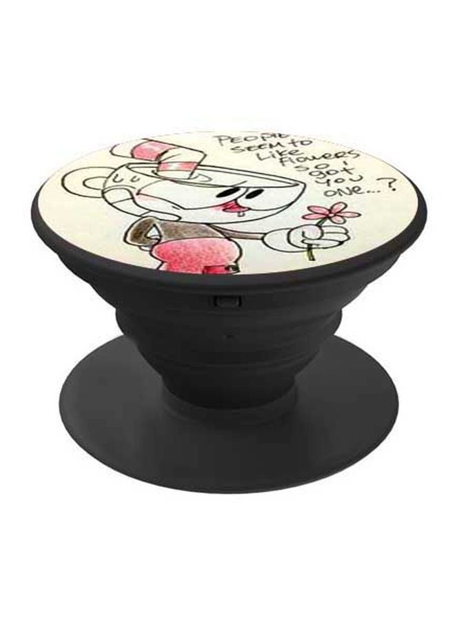 BP Cute Cup Printed Pop Socket Phone Holder Beige/Brown/Pink - Image 1