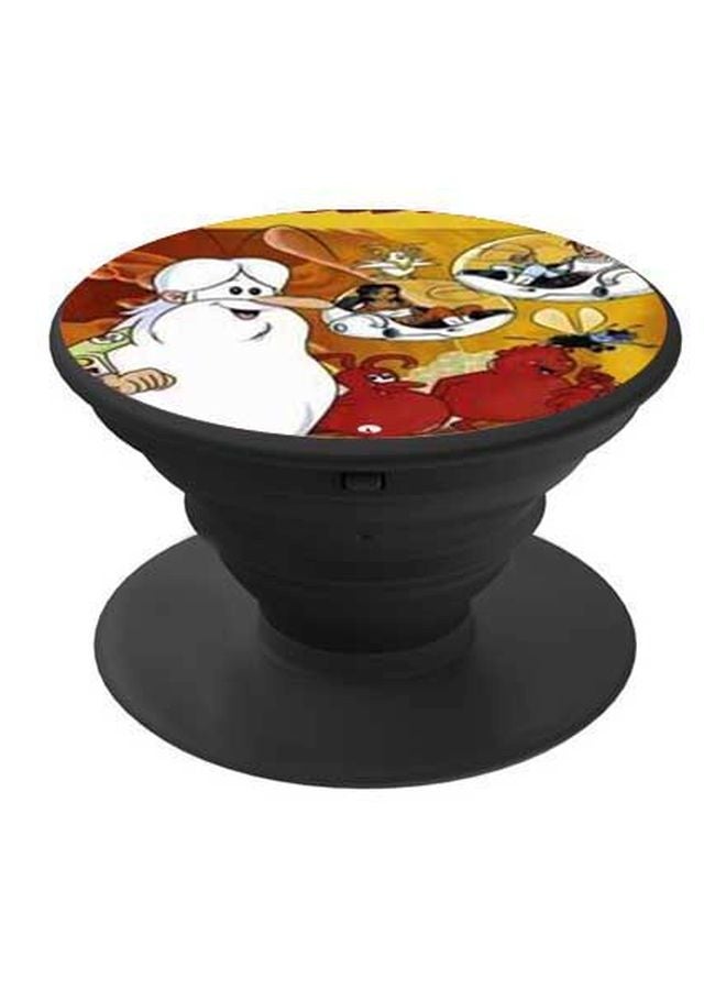 BP Cartoon Printed Pop Socket Phone Holder White/Red/Black - Image 1