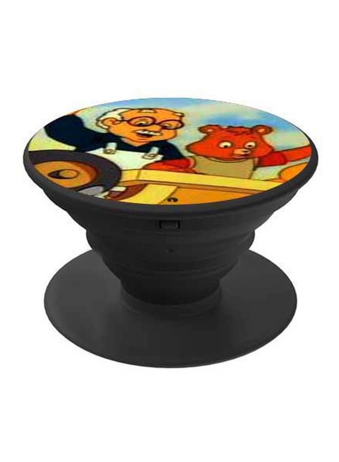 بي بي حامل هاتف على شكل مقبض أصابع منبثق بطبعة رسومات كرتونية أصفر/أحمر/أسود - Image 1